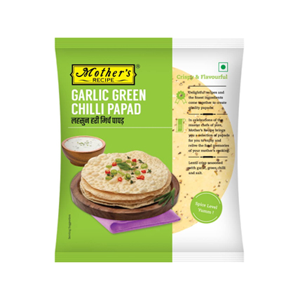 Mothers Papad Garlic Green Chilli 